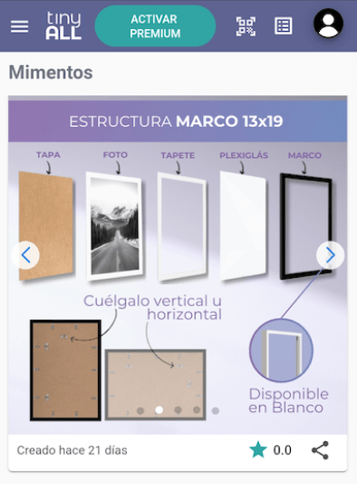 Mimentos Print Screen